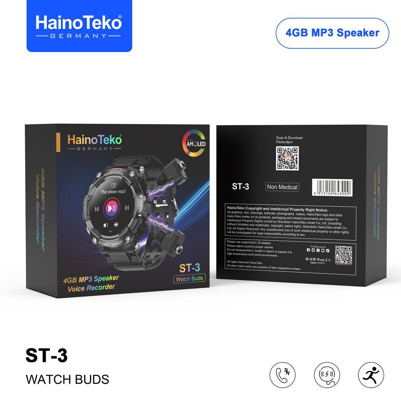 Haino Teko ST-3 Watch Buds – ساعة ذكية مع سماعات أذن لاسلكية