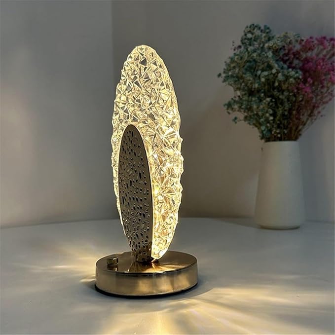 Oval Crystal LED Table Lamp