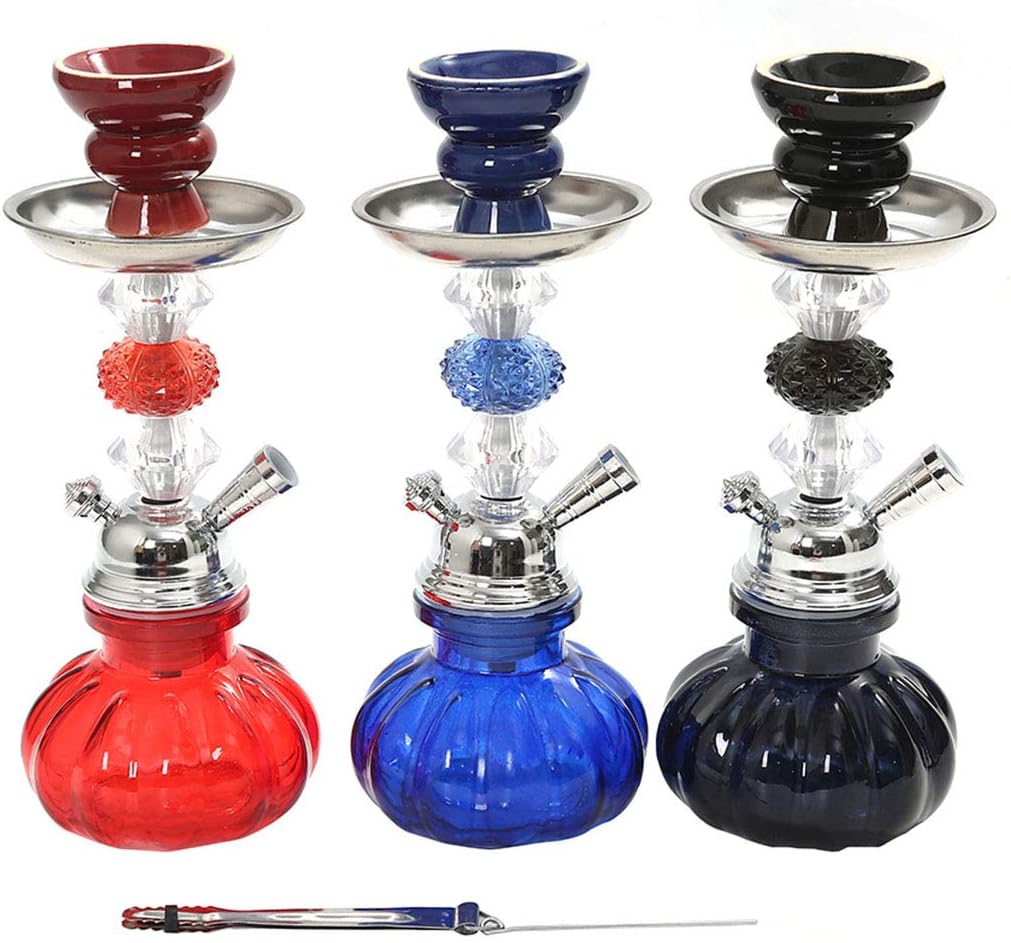 Small Hookah Set, Portable Hookah with Accessories Mini Pumpkin Hookah Kit With Silicone Hose Complete Set Shisha for Home Cars and Parties