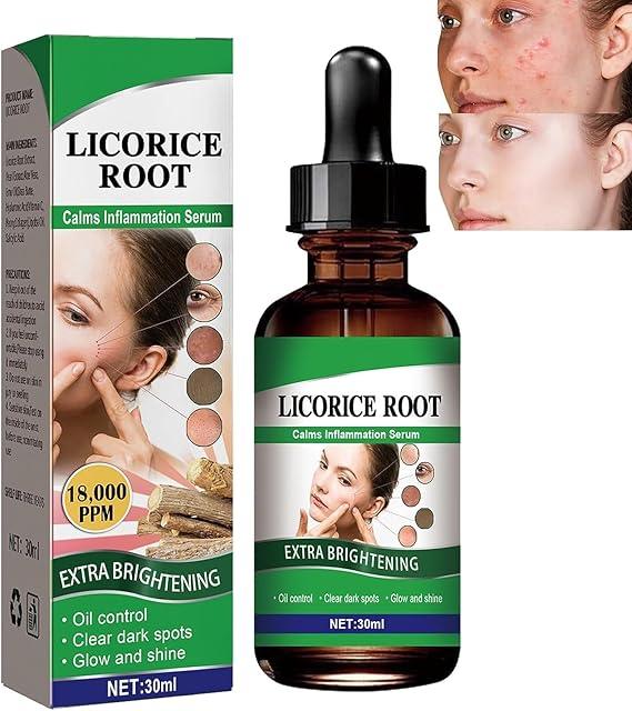 Pore Shrinking Licorice Root Facial Serum - 30ml, Reduces Acne, Blackheads, Hyperpigmentation, and Coarse Lines