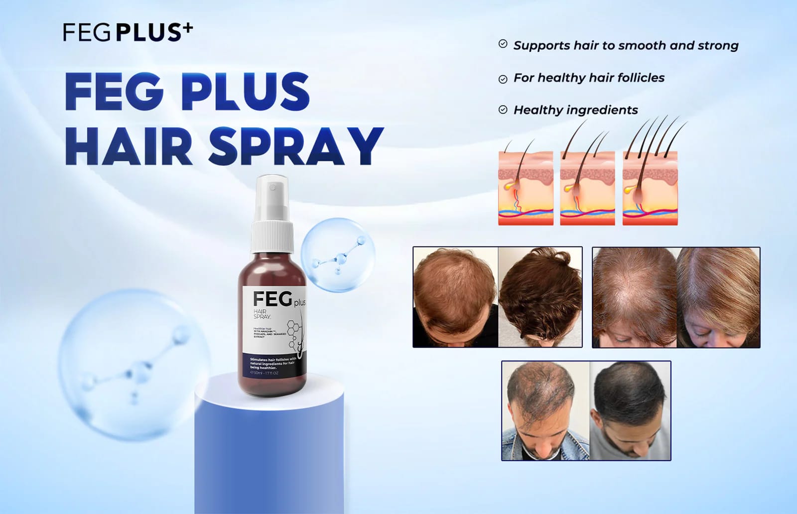 FEG Plus Hair Growth Spray Original-USA