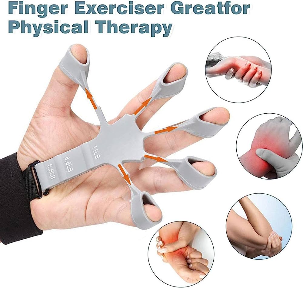 Metal-Hook Grip Strength Trainer - Adjustable Resistance Finger Exerciser for Athletes & Musicians